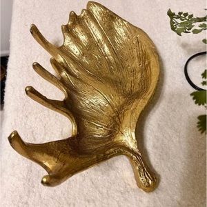 large gold antler tray